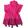 Capri - Child's Terry-lined Hooded Beach Coverup with Pom Poms
