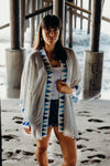 Santorini - Hand-Loomed Cotton and Bamboo Beach Kimono